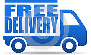 Free delivery truck illustration