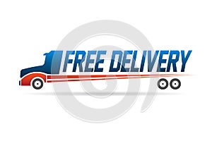 Free delivery truck image logo