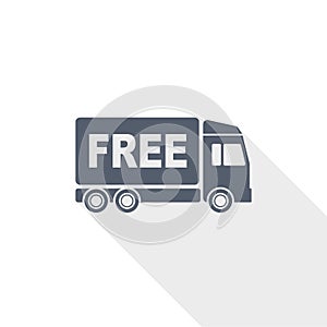 Free delivery vector icon, flat design illustration in eps 10