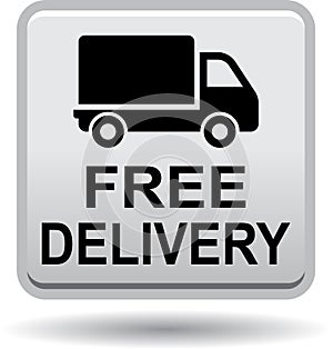 Free delivery web button black