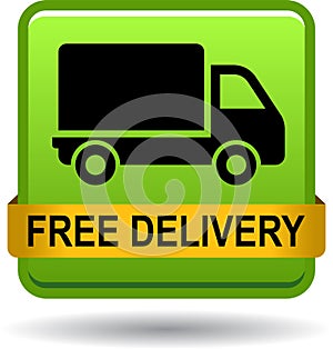 Free delivery web button green