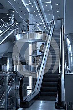Free diagonal escalators stairway photo
