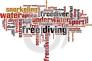 Free diving word cloud