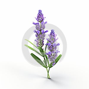 Free Download Lavender Flowers Isolated On White Background