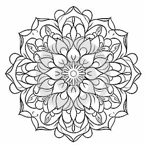 Free Download: Mandala Coloring Page With Thick Impasto Style