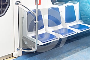 Free empty seats in public passenger transport, interior