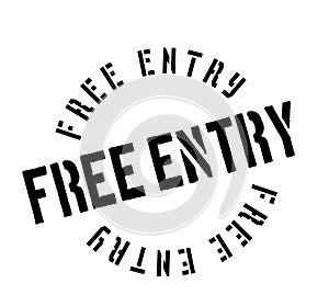 Free Entry rubber stamp