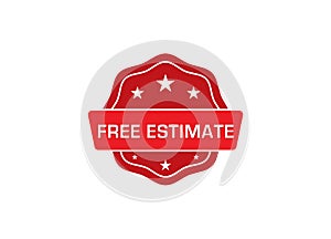 Free Estimate label sticker, Free Estimate Badge Sign