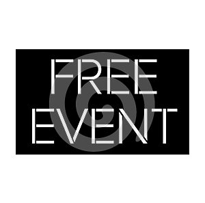 Free Event stamp on white