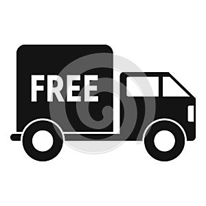 Free express delivery icon, simple style