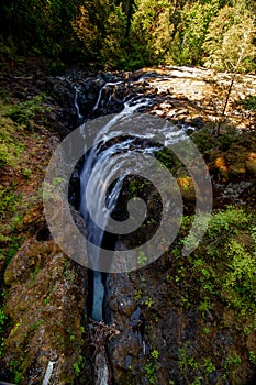 Free fall from the top - Englishman river falls, Vancouver Island, BC