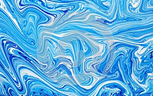 Free Flowing Blue and White Acrylic Paint