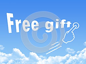 Free gift message cloud shape