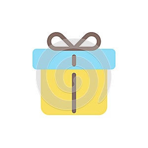 Free gift with purchase flat color ui icon