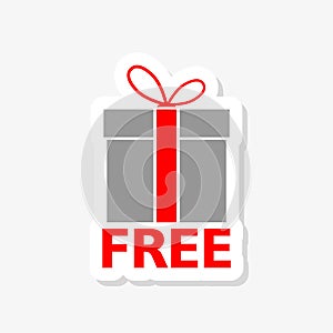 Free gift sticker, collecting bonus, earn reward, redeem gift