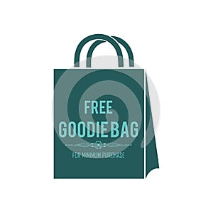 free goodie bag label. Vector illustration decorative design photo