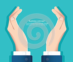 Free hands. hand holding something vector illustration eps10