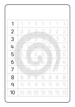 Free handwriting pages for writing numbers Learning numbers, Numbers tracing worksheet for kindergarten