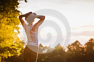 Free Happy Woman Enjoying Nature.