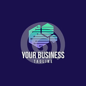 Free hexagonal industry logo vector