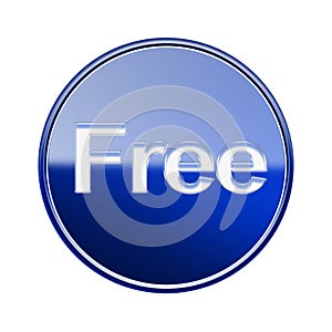 Free icon glossy blue.