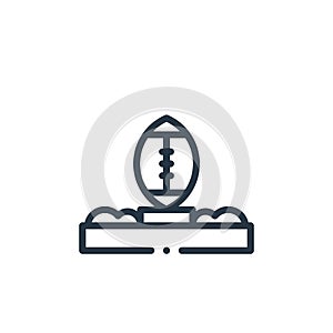 free kick icon vector from american football concept. Thin line illustration of free kick editable stroke. free kick linear sign