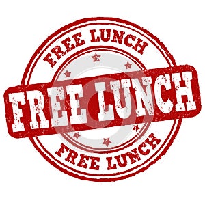 Free lunch sign or stamp