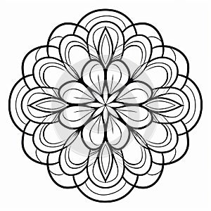 Free Mandala Coloring Page With Graceful Forms And Art Deco Sensibilities