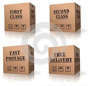 Free order shipping cardboard box delivery