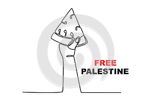 Free Palestine illustration