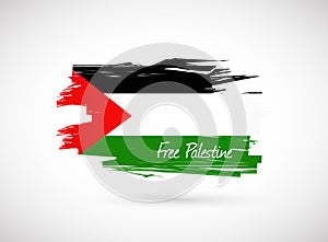 Free palestine paint flag illustration design