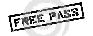 Free Pass rubber stamp