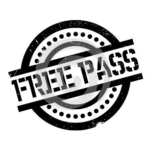 Free Pass rubber stamp