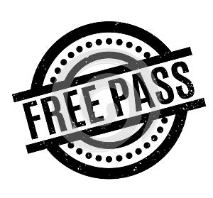 Free Pass rubber stamp