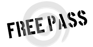 Free Pass rubber stamp