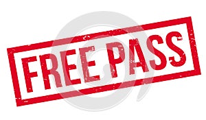 Free Pass rubber stamp
