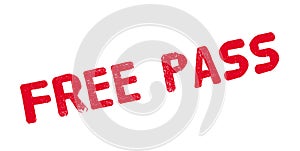 Free Pass rubber stamp