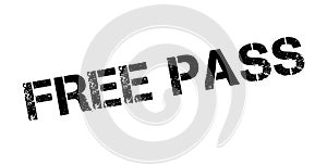 Free Pass rubber stamp