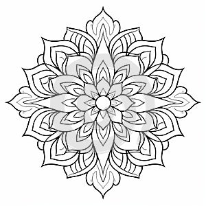 Free Printable Mandala Flower Coloring Page Template With Majestic Composition