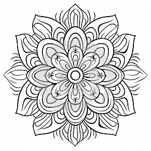 Free Printable Zen Mandala Flowers Coloring Pages photo