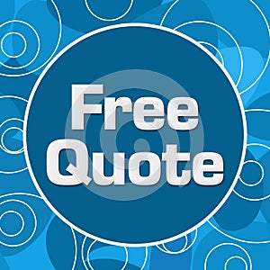 Free Quote Blue Random Rings Circle