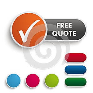 Free Quote Button Black Orange PiAd