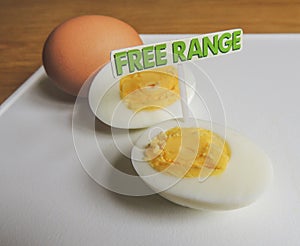 Free range, organic, hard boiled eggs