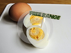 Free range, organic, hard boiled eggs