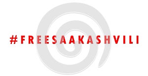 Free Saakashvili hashtag text
