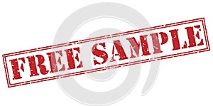 Free sample red stamp