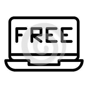 Free seminar icon outline vector. Live webinar