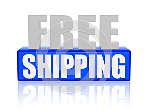 Free shipping in 3d letters and block