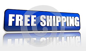 Free shipping blue banner