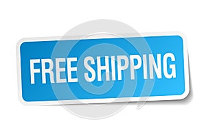 Free shipping blue square sticker